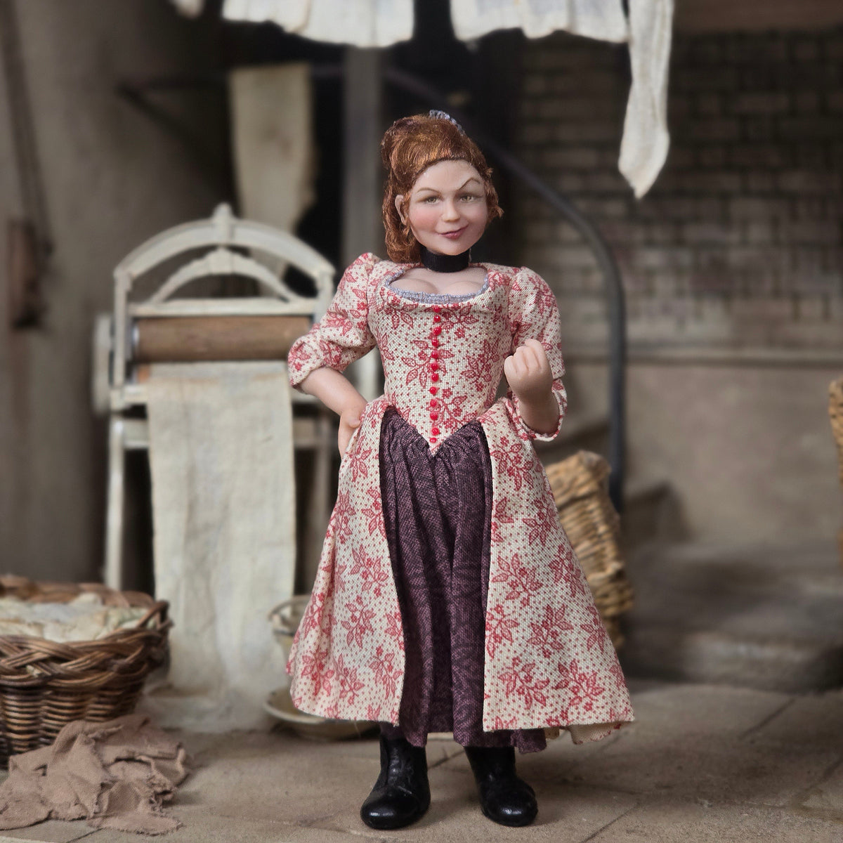 RESERVED for Shirley Temple Lotte the Prostitute 18th-Century Character Doll by Jo Medvenics (Pocket Pygmies)