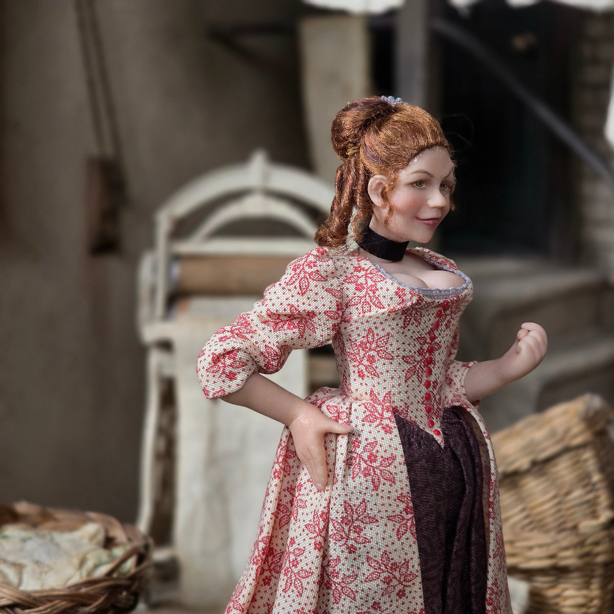 RESERVED for Shirley Temple Lotte the Prostitute 18th-Century Character Doll by Jo Medvenics (Pocket Pygmies)