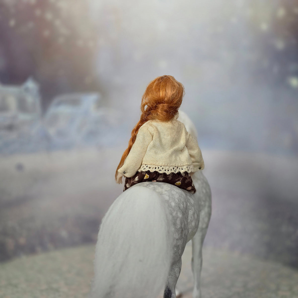 Little Girl Doll in Floral Dress by Marina Suzdaltseva OOAK Artisan Doll