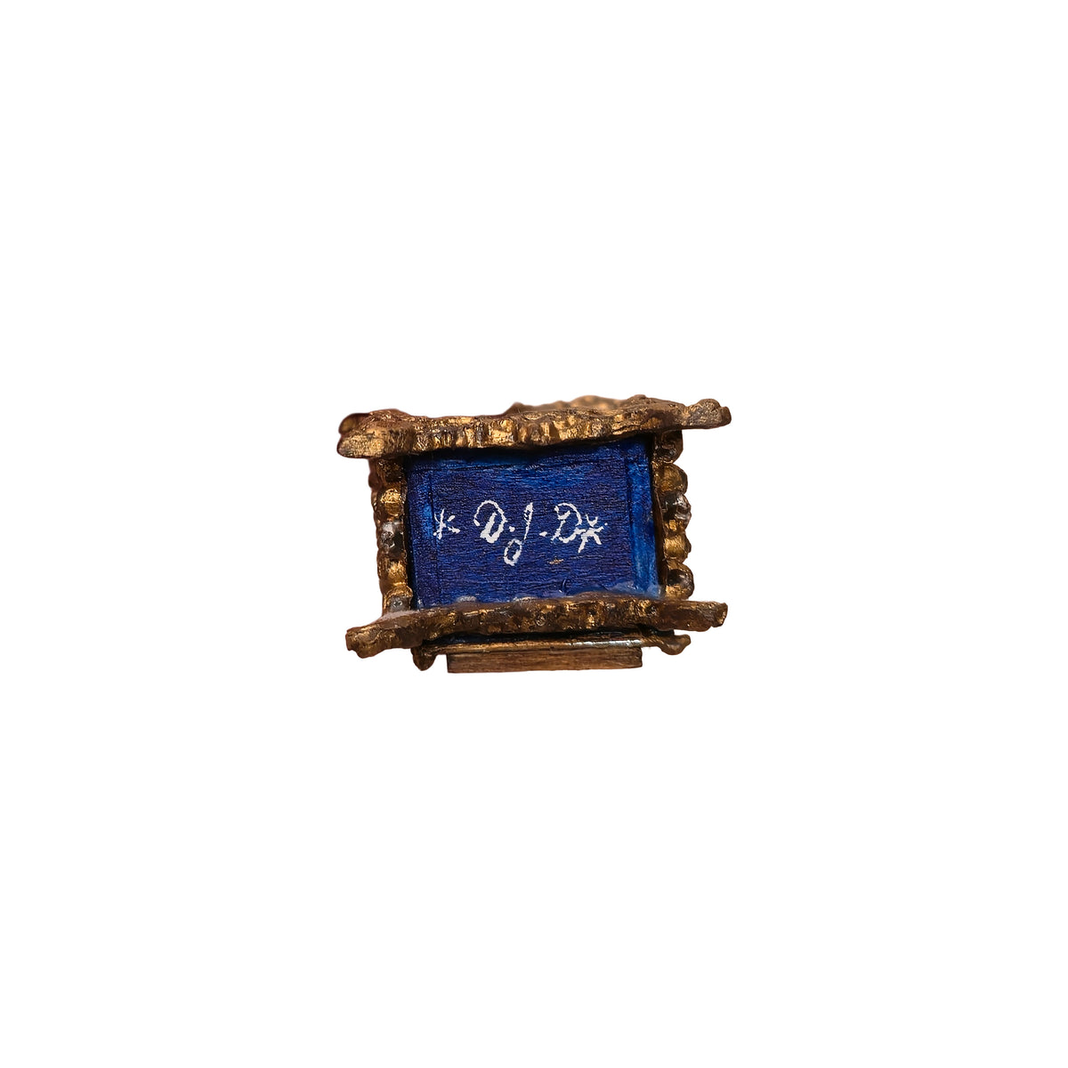 Signed Rococo Gilt Mantel Clock with Hidden Miniature Dollhouse Diorama