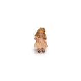 Load image into Gallery viewer, Pat Boldt Tiny Standing Blonde Doll in Peach Gold Dress for 1:12 Dollhouse Child
