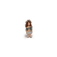 Load image into Gallery viewer, Almudena Gonzalez Victorian Girl Doll's Doll in Blue Silk Drop-Waist Dress with Lace Trim
