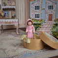 Load image into Gallery viewer, Artisan Little Girl Companion Doll in Pink Victorian Outfit with Oval Presentation Box
