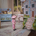 Load image into Gallery viewer, Artisan Little Girl Companion Doll in Pink Victorian Outfit with Oval Presentation Box
