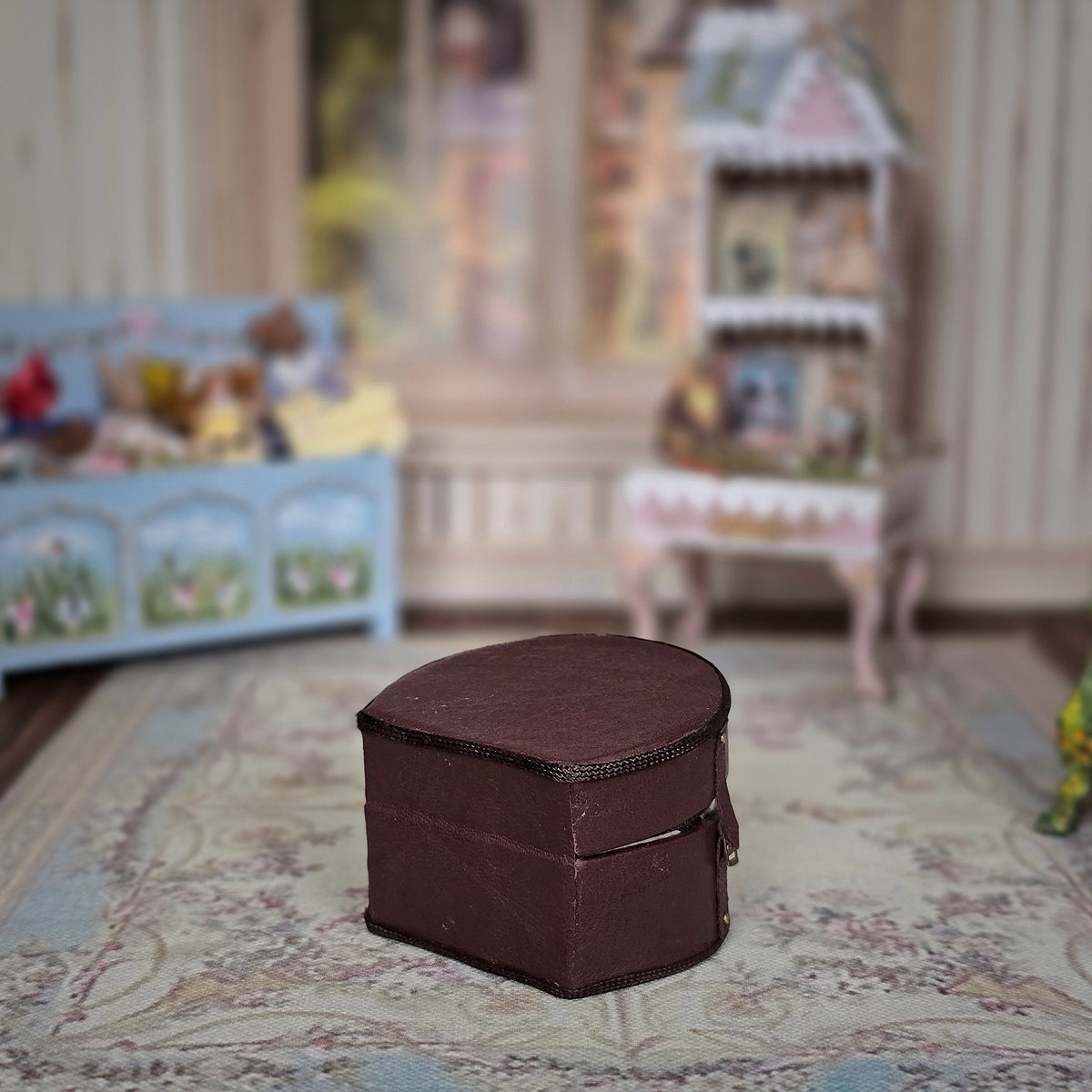 Tanya Harvey & Jose Gomez Victorian Girl Doll with Leather Travel Trunk, Bear & Baby Doll