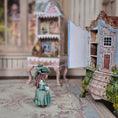 Load image into Gallery viewer, Terri Davis Edwardian Girl Doll's Doll in Emerald Green Silk Dress & Feathered Hat
