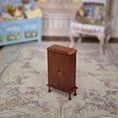 Load image into Gallery viewer, Almudena Gonzalez Victorian Porcelain Girl Doll in Burgundy Dress with Display Cabinet
