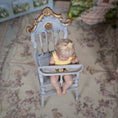 Load image into Gallery viewer, Svetlana Bläsing OOAK Pointing Blonde Toddler Girl Doll in Yellow Polka Dot Romper
