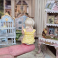 Load image into Gallery viewer, Svetlana Bläsing OOAK Pointing Blonde Toddler Girl Doll in Yellow Polka Dot Romper
