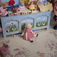 Load image into Gallery viewer, Marcella Cupello Blonde Jointed Porcelain Doll's Doll in Pink Crochet Dress
