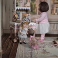 Load image into Gallery viewer, Pat Boldt Bru Jne Antique French Reproduction Porcelain Doll in Grey Silk Dress
