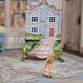 Load image into Gallery viewer, Pat Boldt Victorian Porcelain Companion Doll in Peach & Cream Ruffled Dress
