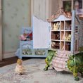 Load image into Gallery viewer, Pat Boldt Victorian Porcelain Companion Doll in Peach & Cream Ruffled Dress
