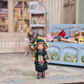 Load image into Gallery viewer, Terri Davis Ornate Victorian Pirate Lady Doll's Doll with Feathered Hat 1:12 Scale
