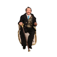 Load image into Gallery viewer, RESERVED FOR  Vincent Van Gogh 1:12 Scale Salvador Dalí Doll with Melting Clock Chair by Alla Domboski Surrealist Miniature
