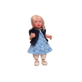 Load image into Gallery viewer, Irina Martin Blonde Toddler Girl in Blue Dress 1:12 Sculpted Clay Doll
