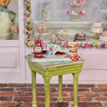 Load image into Gallery viewer, Artisan Cherry Shortcake & Tea Baking Board Miniature Dollhouse 1:12
