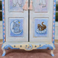 Load image into Gallery viewer, Helen Archoleka Hand-Painted Pierrot Nursery Armoire Miniature Dollhouse
