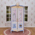 Load image into Gallery viewer, Helen Archoleka Hand-Painted Pierrot Nursery Armoire Miniature Dollhouse
