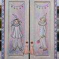Load image into Gallery viewer, Helen Archoleka Hand-Painted Pierrot Nursery Armoire Miniature Dollhouse
