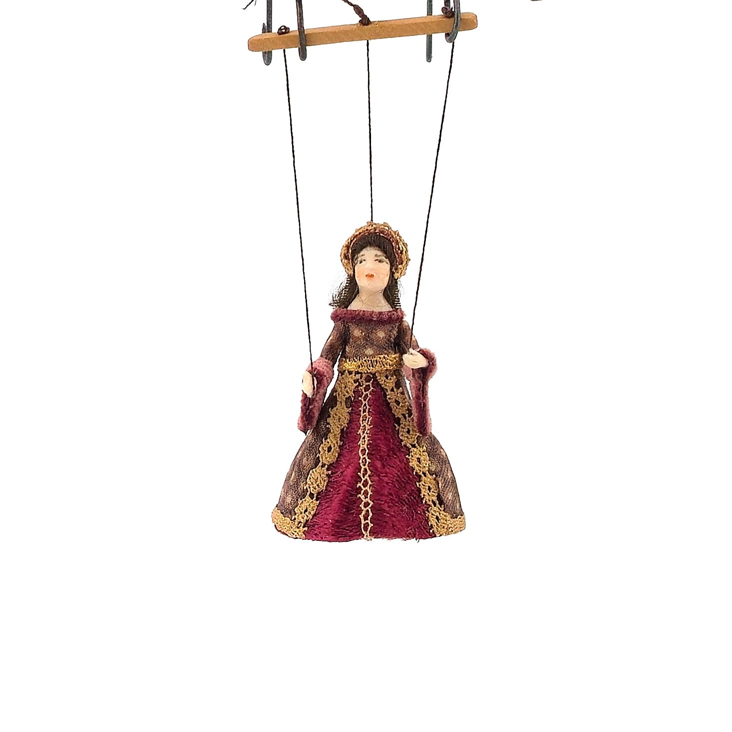 Henry VIII Wife #1 Catherine of Aragon Marionette Puppet Doll by Almudena Gonzalez