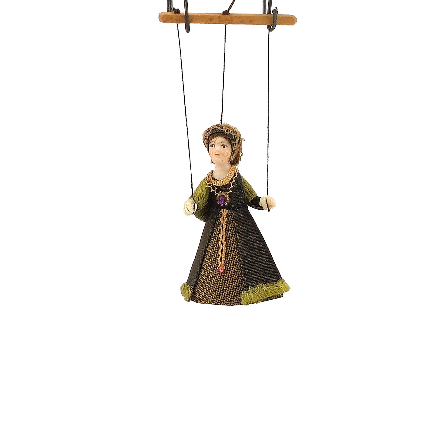 Henry VIII Wife #6 Catherine Parr Marionette Puppet Doll by Almudena Gonzalez