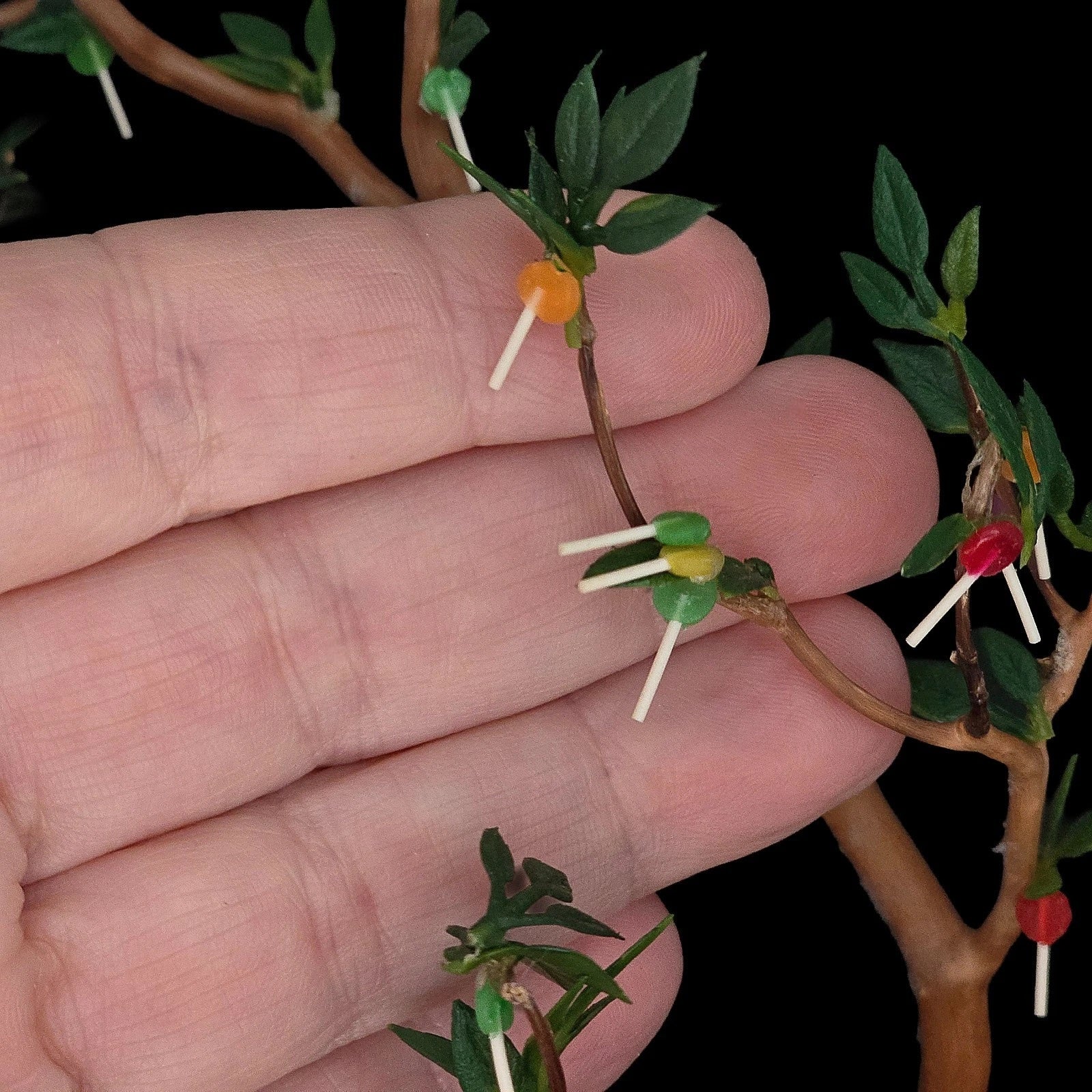 Miniature Dollhouse OOAK Whimsical Lollipop Candy Tree Artisan 1:12