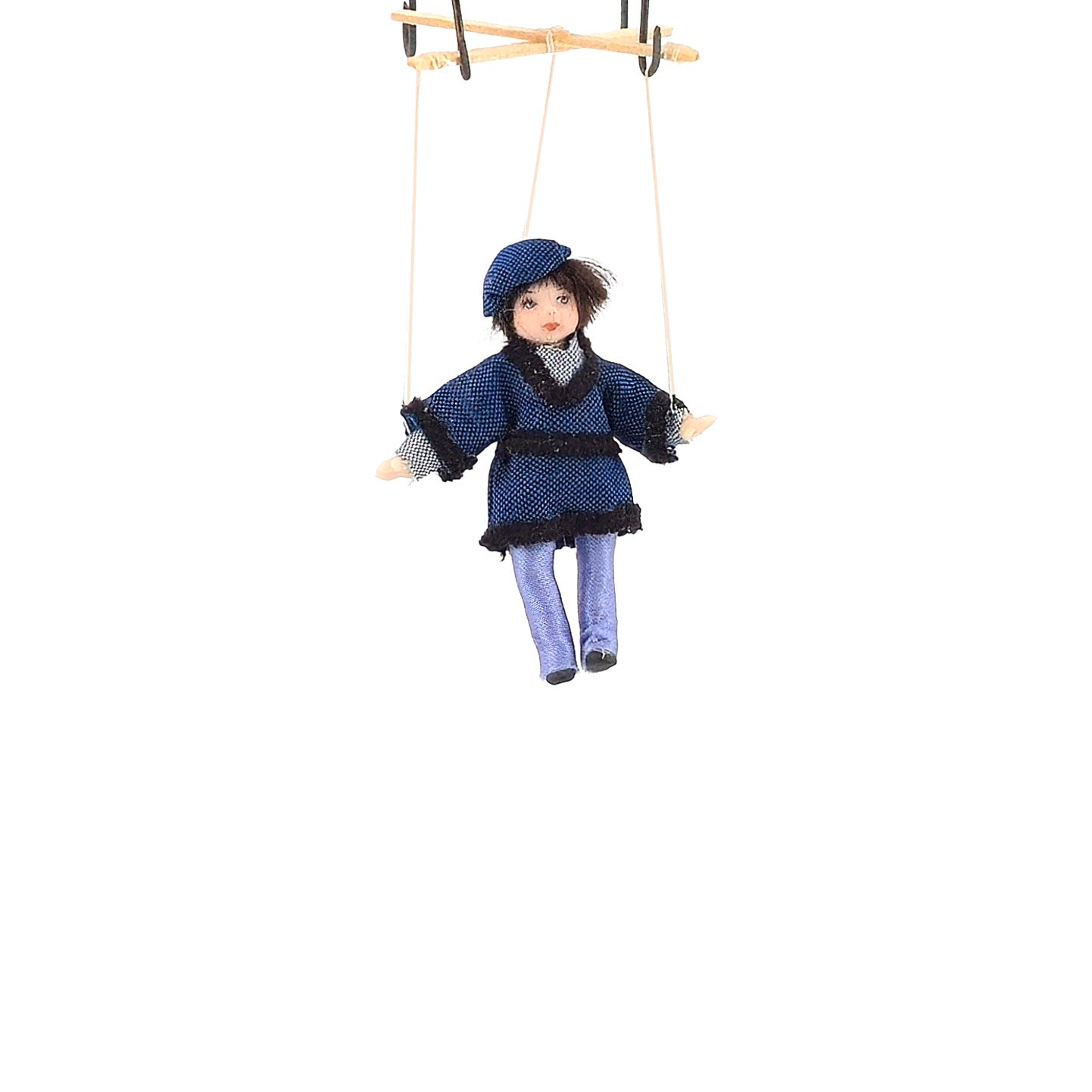 Tudor Boy in Blue Marionette Puppet by Loretta Kasza 1:12