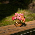 Load image into Gallery viewer, Gosia Suchodolska IGMA Artisan Miniature Peony Arrangement in Ceramic Vase Exclusive
