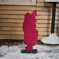 Load image into Gallery viewer, Miniature Folk Art Santa Figurine – Signed Richards 1981, back view
