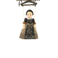 Load image into Gallery viewer, Debbie Dixon-Paver Blonde Tudor Lady Marionette Black Gown 1:12
