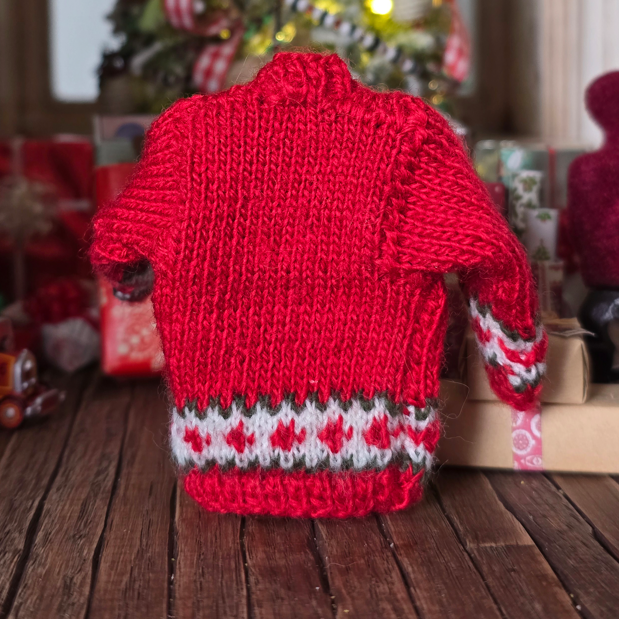 back view micro and-knitted sweater