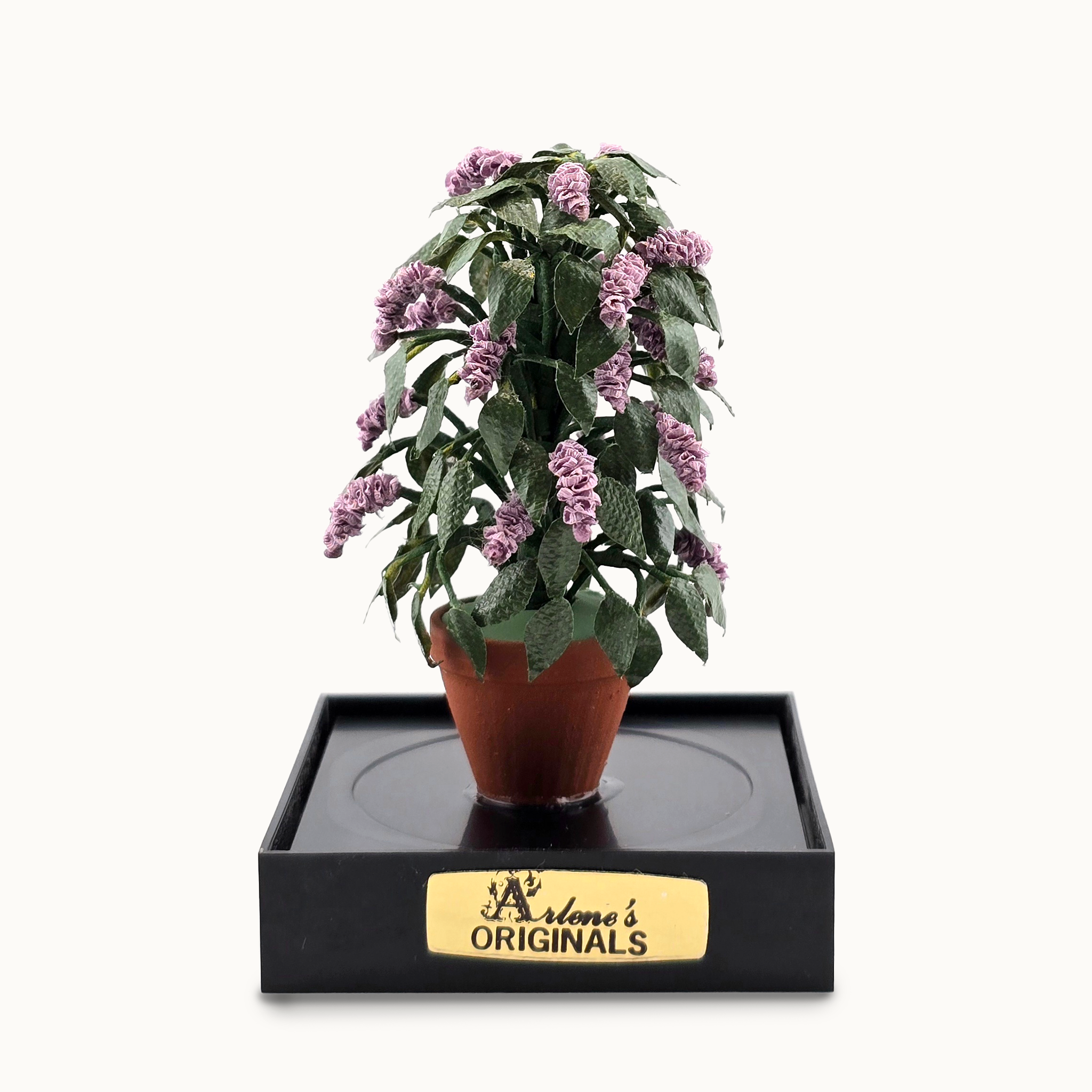 Potted Amethyst Wisteria Plant Silk Flowering Houseplant Vintage Arlene Bellinger