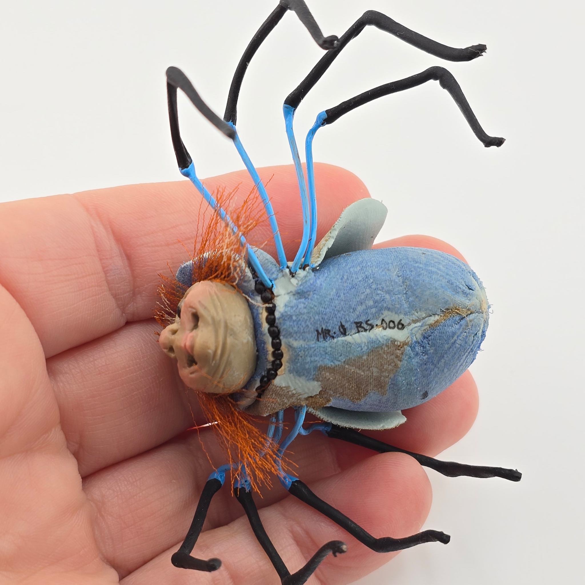 Anthropomorphic Spider Character Signed OOAK Vintage Miniature Dollhouse Art Doll