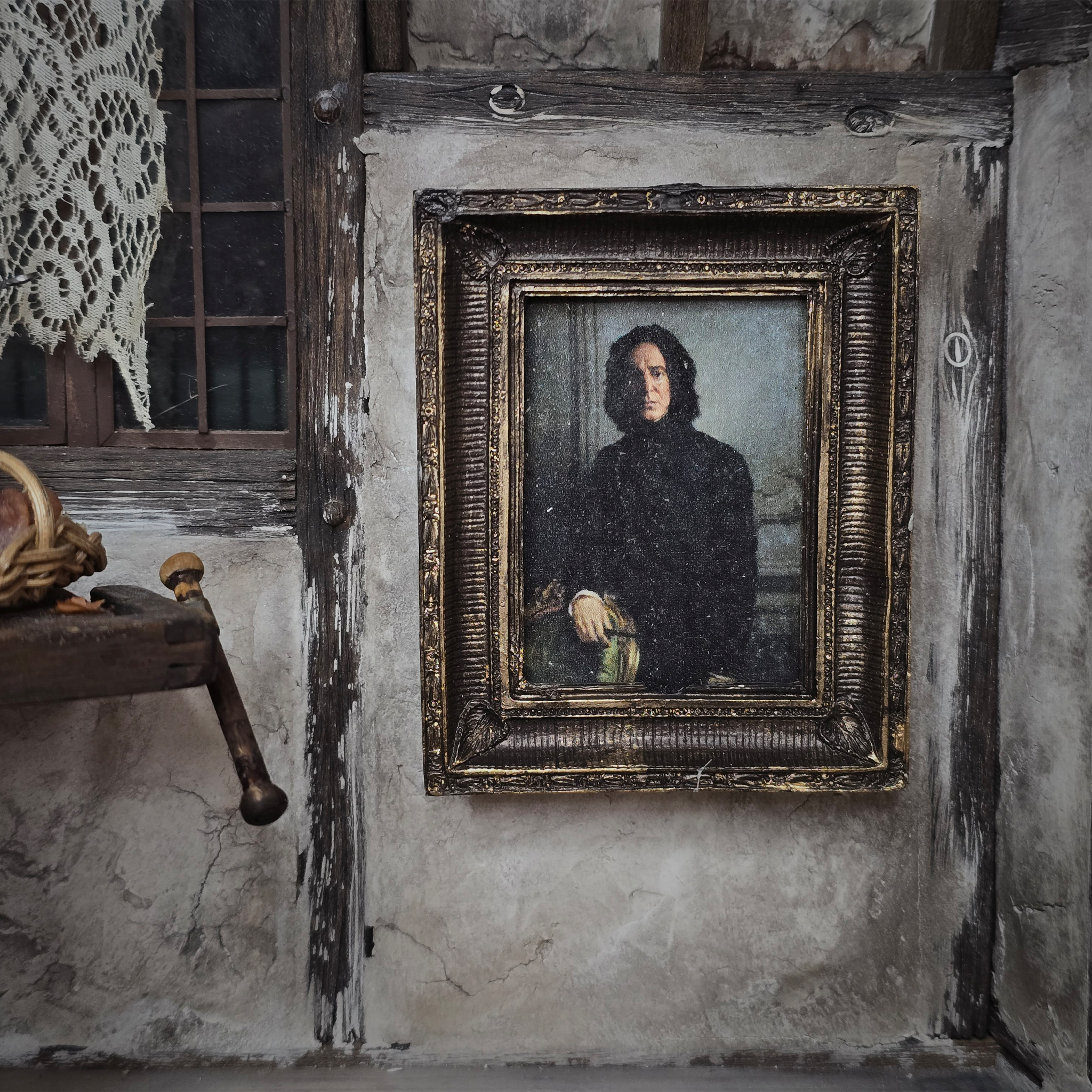 Professor Severus Snape Framed Print Distressed Aged Carved Frame