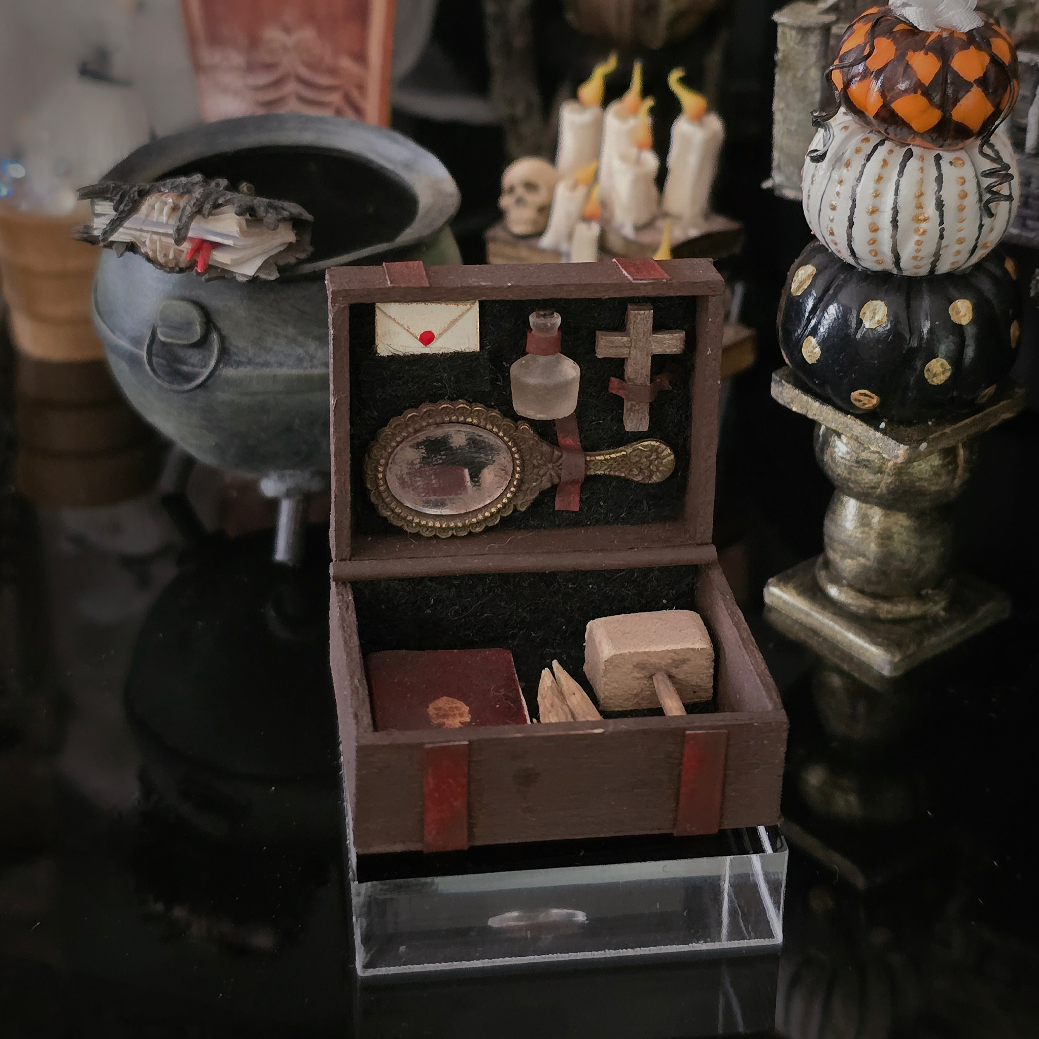 Miniature Vampire Hunting Kit OOAK Vintage Artisan Gothic Collectible