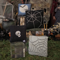 Load image into Gallery viewer, Halloween Pillow Set Artisan Handmade Miniature Spooky Decorative Cushions (Set of 4)
