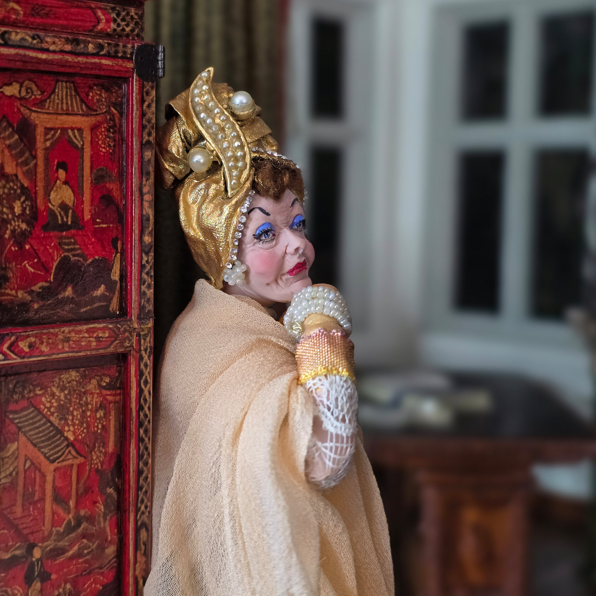Starlett Norma Desmond Original Marcia Backstrom Sculpted Clay Dollhouse Doll