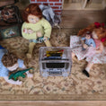 Load image into Gallery viewer, Miniature Dollhouse Working Clear Retro Television TV with Remote 1:12
