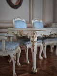 Load image into Gallery viewer, Renee Isabelle Hand-Painted Gilt 7-Piece Dining Set Dollhouse Miniature
