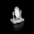 Load image into Gallery viewer, Dimitri Shevchenko Sterling Silver Dressing Table Mirror Dollhouse Miniature
