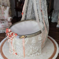 Load image into Gallery viewer, Christine Eisenberg Valentine’s Cupid Roses & Lace Baby Bassinet
