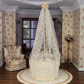 Load image into Gallery viewer, Christine Eisenberg Valentine’s Cupid Roses & Lace Baby Bassinet
