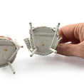 Load image into Gallery viewer, Mac McCurley Victorian Miniature Pair of White Wicker Chairs Dollhouse
