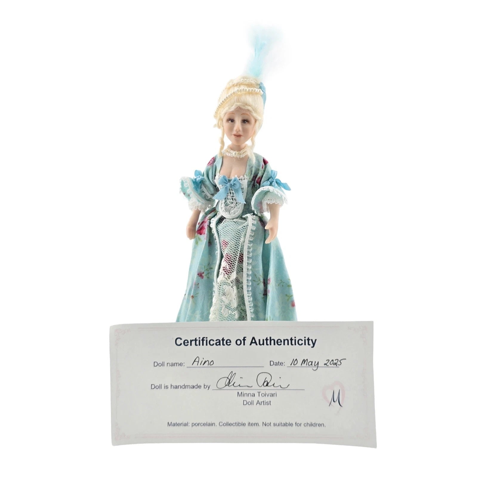 Minna Miniatures “Aino” Rococo Lady Doll Dollhouse Miniature