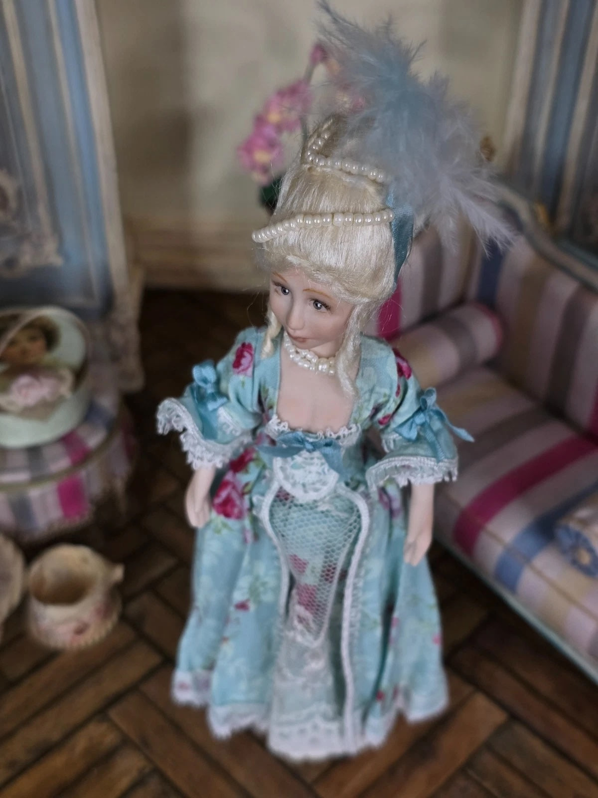 Minna Miniatures “Aino” Rococo Lady Doll Dollhouse Miniature