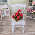 Load image into Gallery viewer, Potted Orange Geranium Plant Seashell Floral Arrangement Artisan Signed
