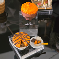 Load image into Gallery viewer, Halloween Autumn Cake & Pumpkin Cheesecake with Plated Slice Miniature Dessert Display
