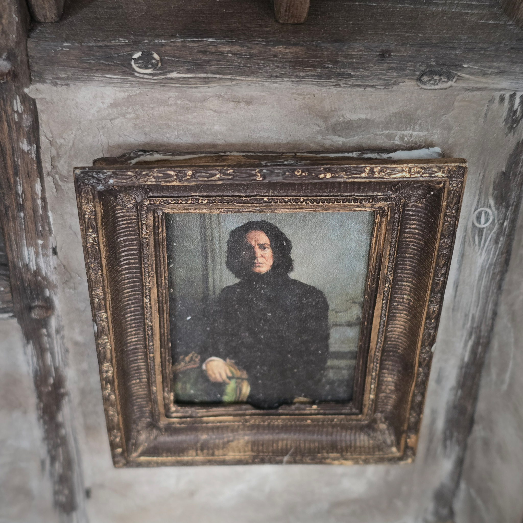 Professor Severus Snape Framed Print Distressed Aged Carved Frame