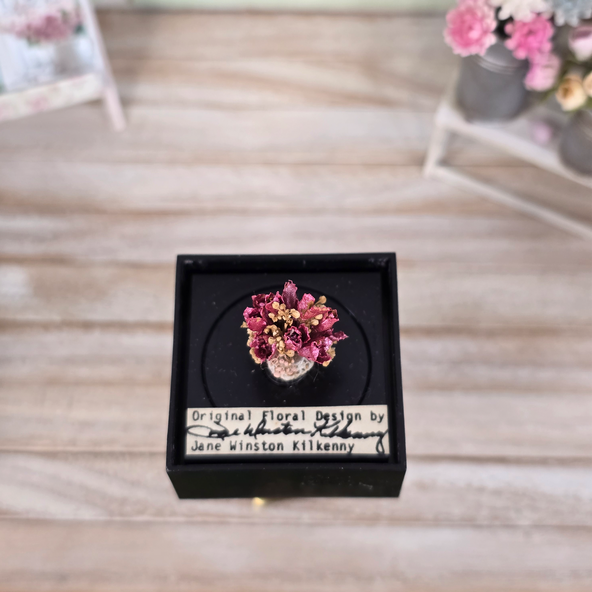 Jane Kilkenny REAL Tiny Spanish Rose Floral Arrangement in Lace